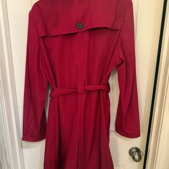 Narciso Rodriguez Red Trench Coat - Picture 2 of 3